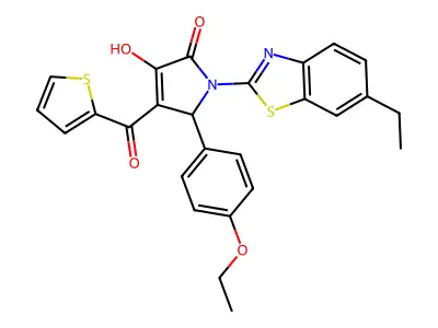 5-(4-Ethoxyphenyl)-1-(6-ethylbenzothiazol-2-yl)-3-hydroxy-4-(2-thienylcarbonyl)-3-pyrrolin-2-one structure