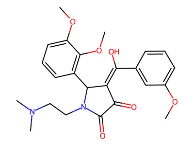 5-(2,3-dimethoxyphenyl)-1-(2-dimethylaminoethyl)-4-[hydroxy-(3-methoxyphenyl)methylidene]pyrrolidine-2,3-dione structure