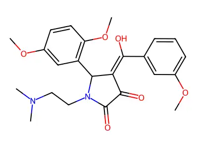 5-(2,5-dimethoxyphenyl)-1-(2-dimethylaminoethyl)-4-[hydroxy-(3-methoxyphenyl)methylidene]pyrrolidine-2,3-dione structure