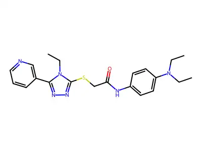N-[4-(diethylamino)phenyl]-2-{[4-ethyl-5-(3-pyridinyl)-4H-1,2,4-triazol-3-yl]sulfanyl}acetamide structure