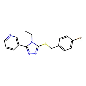 4-Bromobenzyl 4-ethyl-5-(3-pyridinyl)-4H-1,2,4-triazol-3-YL sulfide structure