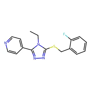 4-(4-Ethyl-5-((2-fluorobenzyl)thio)-4H-1,2,4-triazol-3-YL)pyridine structure