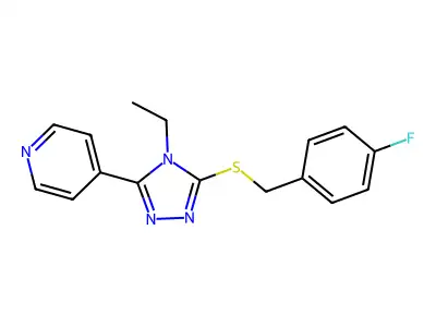 4-(4-Ethyl-5-((4-fluorobenzyl)thio)-4H-1,2,4-triazol-3-YL)pyridine structure