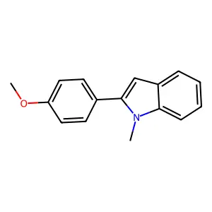 2-(4-methoxyphenyl)-1-methyl-1H-indole structure