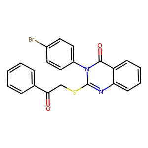 3-(4-Bromophenyl)-2-((2-oxo-2-phenylethyl)thio)-4(3H)-quinazolinone structure