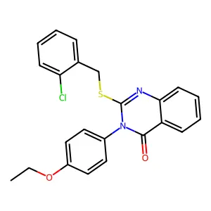 2-((2-Chlorobenzyl)thio)-3-(4-ethoxyphenyl)-4(3H)-quinazolinone structure