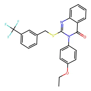 3-(4-Ethoxyphenyl)-2-((3-(trifluoromethyl)benzyl)thio)-4(3H)-quinazolinone structure