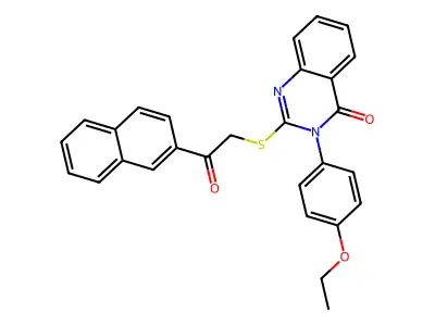 3-(4-Ethoxyphenyl)-2-((2-(2-naphthyl)-2-oxoethyl)thio)-4(3H)-quinazolinone structure