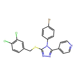 4-(4-BR-PH)-5-(4-Pyridinyl)-4H-1,2,4-triazol-3-YL 3,4-dichlorobenzyl sulfide structure