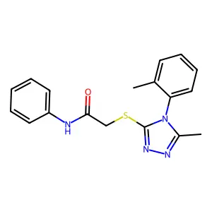 2-((5-Methyl-4-(2-methylphenyl)-4H-1,2,4-triazol-3-YL)thio)-N-phenylacetamide structure