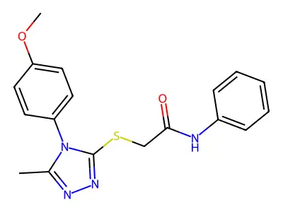 2-((4-(4-Methoxyphenyl)-5-methyl-4H-1,2,4-triazol-3-YL)thio)-N-phenylacetamide structure