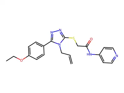 2-((4-Allyl-5-(4-ethoxyphenyl)-4H-1,2,4-triazol-3-yl)thio)-N-(pyridin-4-yl)acetamide structure