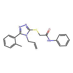 2-((4-Allyl-5-(2-methylphenyl)-4H-1,2,4-triazol-3-YL)thio)-N-phenylacetamide structure