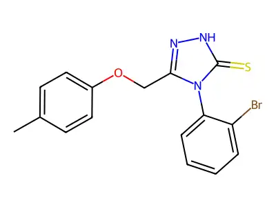 4-(2-BR-PH)-5-((4-Methylphenoxy)methyl)-2,4-dihydro-3H-1,2,4-triazole-3-thione structure