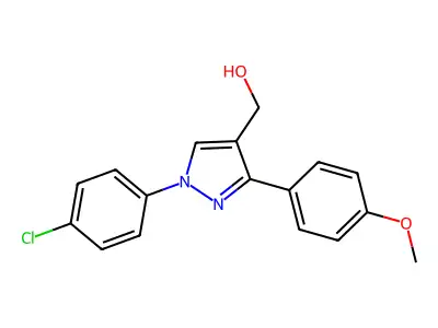 1-(4-Chlorophenyl)-3-(4-methoxyphenyl)-1H-pyrazole-4-methanol structure