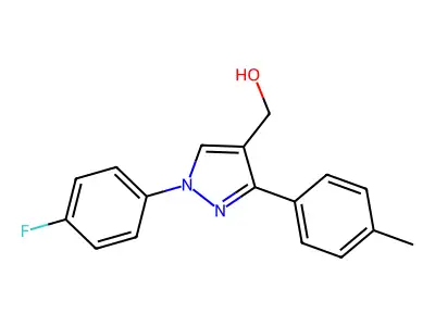 (1-(4-Fluorophenyl)-3-P-tolyl-1H-pyrazol-4-YL)methanol structure