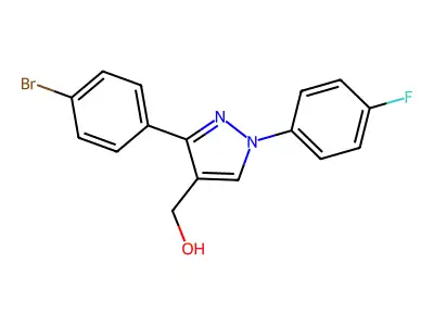 (3-(4-Bromophenyl)-1-(4-fluorophenyl)-1H-pyrazol-4-YL)methanol structure