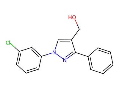 (1-(3-Chlorophenyl)-3-phenyl-1H-pyrazol-4-YL)methanol structure