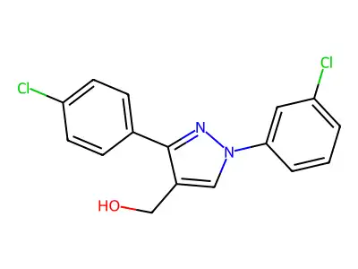 1-(3-Chlorophenyl)-3-(4-chlorophenyl)-1H-pyrazole-4-methanol structure