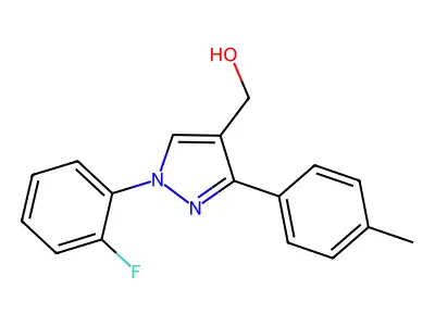 (1-(2-Fluorophenyl)-3-P-tolyl-1H-pyrazol-4-YL)methanol structure