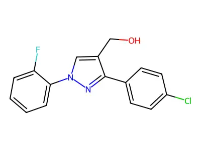 (3-(4-Chlorophenyl)-1-(2-fluorophenyl)-1H-pyrazol-4-YL)methanol structure