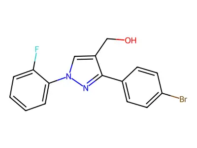 (3-(4-Bromophenyl)-1-(2-fluorophenyl)-1H-pyrazol-4-YL)methanol structure