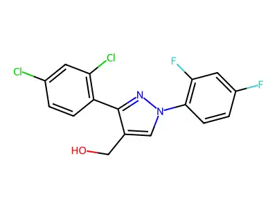 (3-(2,4-Dichlorophenyl)-1-(2,4-difluorophenyl)-1H-pyrazol-4-YL)methanol structure