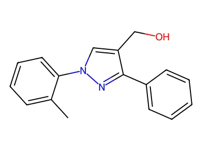 (1-(2-Methylphenyl)-3-phenyl-1H-pyrazol-4-YL)methanol structure