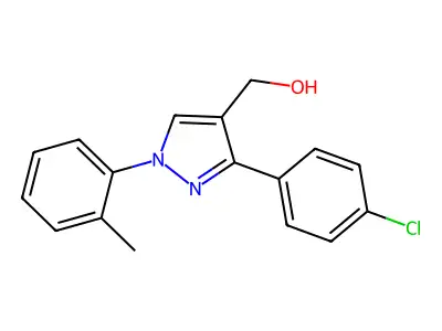 3-(4-Chlorophenyl)-1-(2-methylphenyl)-1H-pyrazole-4-methanol structure