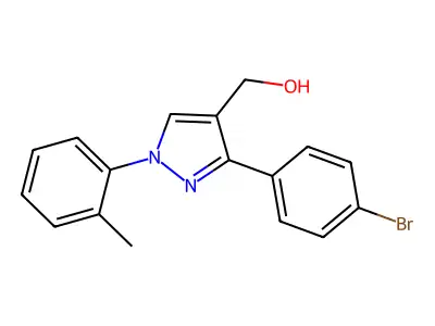 (3-(4-Bromophenyl)-1-(2-methylphenyl)-1H-pyrazol-4-YL)methanol structure
