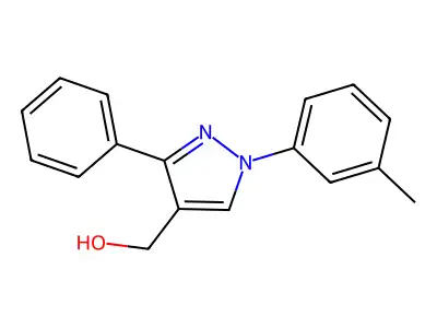 1-(3-Methylphenyl)-3-phenyl-1H-pyrazole-4-methanol structure