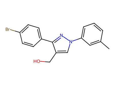 (3-(4-Bromophenyl)-1-(3-methylphenyl)-1H-pyrazol-4-YL)methanol structure