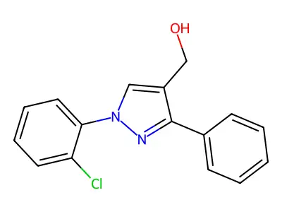 (1-(2-Chlorophenyl)-3-phenyl-1H-pyrazol-4-YL)methanol structure