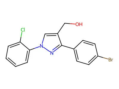 3-(4-Bromophenyl)-1-(2-chlorophenyl)-1H-pyrazole-4-methanol structure