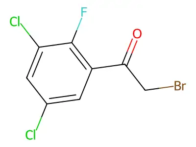 2-Bromo-1-(3,5-dichloro-2-fluorophenyl)ethanone structure