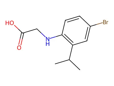 (4-Bromo-2-isopropylanilino)acetic acid structure