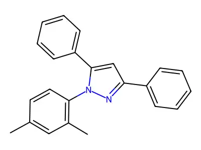 1-(2,4-Dimethylphenyl)-3,5-diphenyl-1H-pyrazole structure