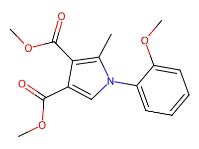 3,4-Dimethyl 1-(2-methoxyphenyl)-2-methyl-1H-pyrrole-3,4-dicarboxylate structure