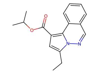 Isopropyl 3-ethylpyrrolo(2,1-A)phthalazine-1-carboxylate structure