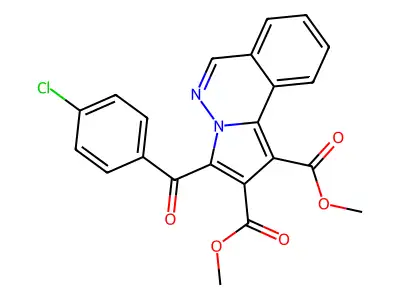 Dimethyl 3-(4-chlorobenzoyl)pyrrolo[2,1-a]phthalazine-1,2-dicarboxylate structure