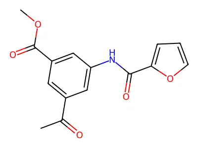 Methyl 3-acetyl-5-(2-furoylamino)benzoate structure