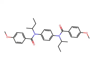 N-(Sec-butyl)-N-(4-(sec-butyl(4-methoxybenzoyl)amino)phenyl)-4-methoxybenzamide structure