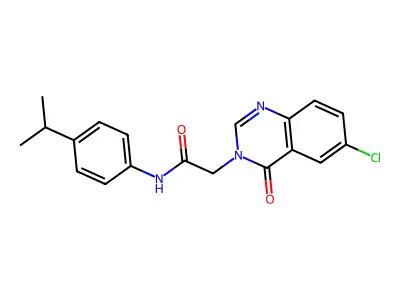 2-(6-Chloro-4-oxo-3(4H)-quinazolinyl)-N-(4-isopropylphenyl)acetamide structure