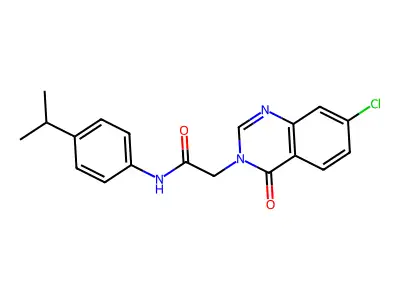 2-(7-Chloro-4-oxo-3(4H)-quinazolinyl)-N-(4-isopropylphenyl)acetamide structure
