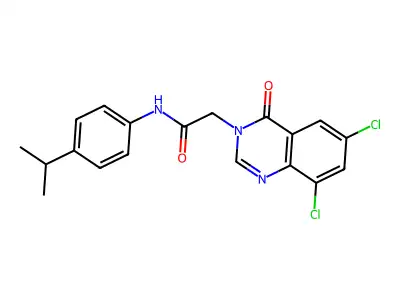2-(6,8-Dichloro-4-oxo-3(4H)-quinazolinyl)-N-(4-isopropylphenyl)acetamide structure