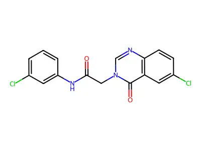 2-(6-Chloro-4-oxo-3(4H)-quinazolinyl)-N-(3-chlorophenyl)acetamide structure