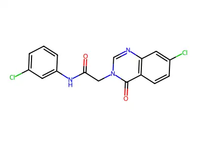 2-(7-Chloro-4-oxo-3(4H)-quinazolinyl)-N-(3-chlorophenyl)acetamide structure