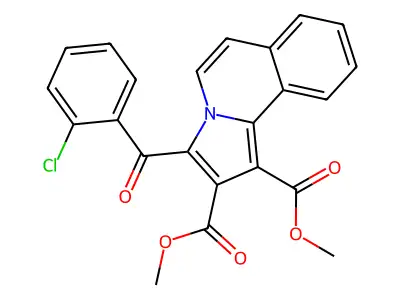 Dimethyl 3-(2-chlorobenzoyl)pyrrolo(2,1-A)isoquinoline-1,2-dicarboxylate structure