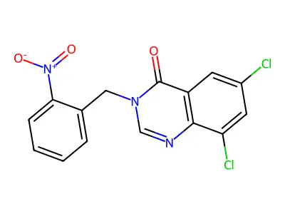 6,8-Dichloro-3-(2-nitrobenzyl)-4(3H)-quinazolinone structure