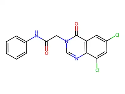 2-(6,8-Dichloro-4-oxo-3(4H)-quinazolinyl)-N-phenylacetamide structure